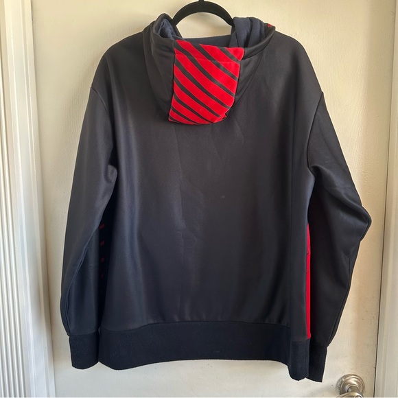 Polaris Striped Fleece-Lined Zip-Up Men’s Hoodie w Zippered Pockets    Sz L - Picture 6 of 11